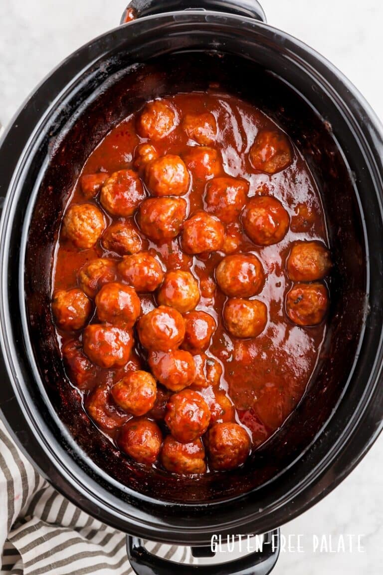 Crockpot BBQ Meatballs – Gluten-Free Palate